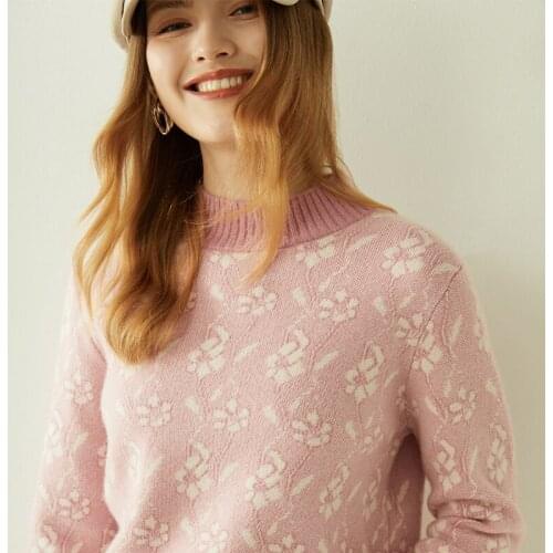 LONGMING Women Pullovers 100% Cashmere Sweater Winter Wool Knitted Sweater Jumper Women Autumn Sweaters Knit Top Long Sleeve