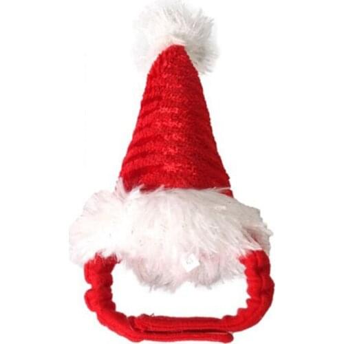 Cute Adjustable Christmas Hat with Elastic Band for Guinea Pig Rabbits Hamster Chinchillas Hedgehogs Small Animals