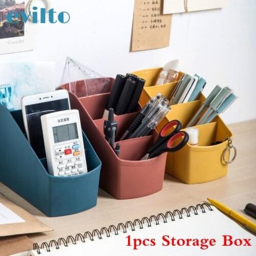 Multi-Lattice Cosmetic Storage Box Remote Control Holder Storage Container 4 Grid Office Desktop Tidy Stationery Organizer Box