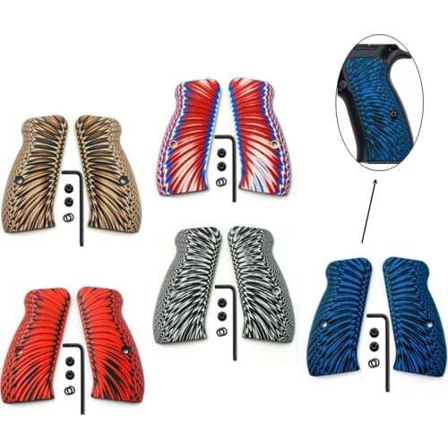 Custom Tactics G10 Non-slip Grip with Screws for CZ 75/85 Compact, CZ P-01, P100, C100, T100, PCR, CZ 75 D