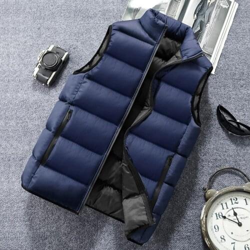 New Autumn Warm Vest Jacket Mens Sleeveless Jacket Slim Fit Male Winter Casual Thicken Waistcoat Men Vest Plus Size Coats 6XL