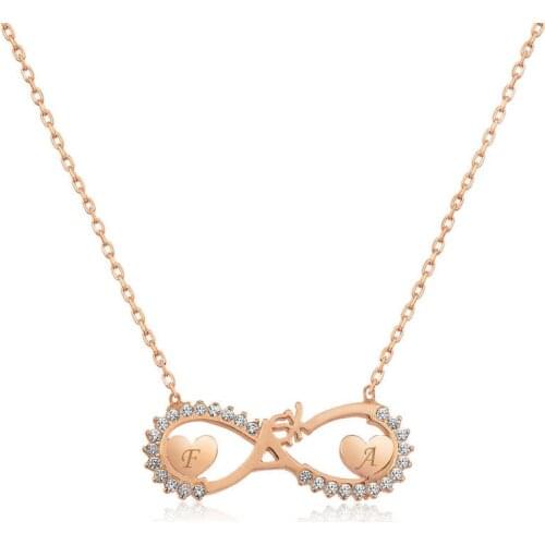 Real Silver 925 Jewelry Sterling Silver Heart Infinity Love Necklace