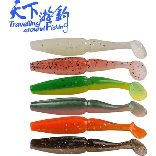 TAF 20Pcs 70mm 3.4g Soft Bait Fishing Lures Silicone Baits Swimbait Iscas Artificial Para Pesca Leurre Peche Wobblers