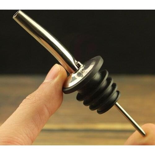 Stainless Steel Olive Oil Wine Bottle Stopper Pourer Dispenser Wine Mouth Liquor Spirit Glass Cap Flow Oil Bottle Pour Spout