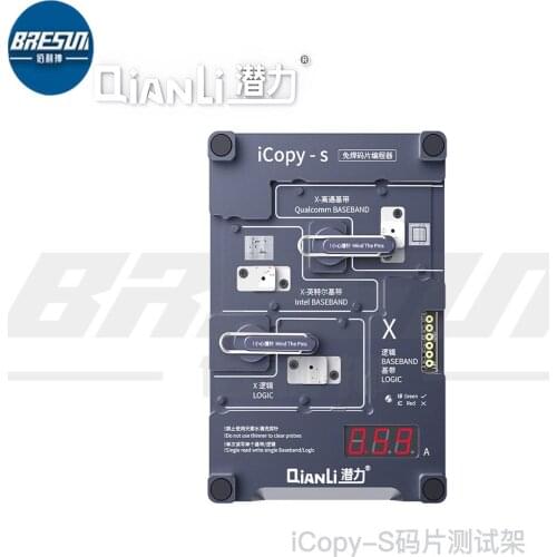 Qianli icopy-s 4 in1 Programming Double-sided Chip Test Bench Iphone 6g 6s 7 8g 8p x xs XSMax Baseband Logic Solderless Tool
