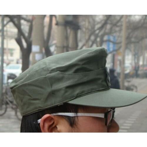 Tomwang2012. WWII WW2 GERMAN ARMY EM SUMMER PANZER M43 FIELD COTTON CAP SOLDIER MILITARY HAT COLLECTION WAR REENACTMENTS