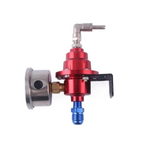 Universal Adjustable Car Fuel Pressure Regulator with Oil Gauge Kit Fuel Booster Improve Power And Save Fuel