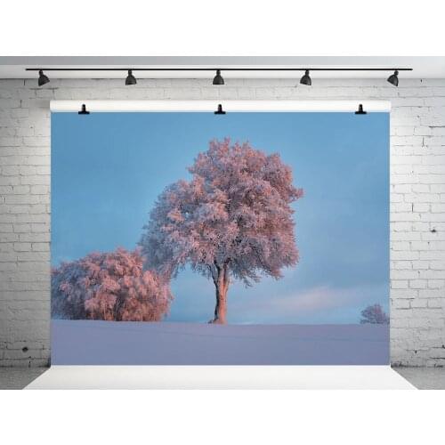VinylBDS Winter Photography Background Forzen Tree Photo Background Photography Backdrop Sceniic Children Photo Backdrop