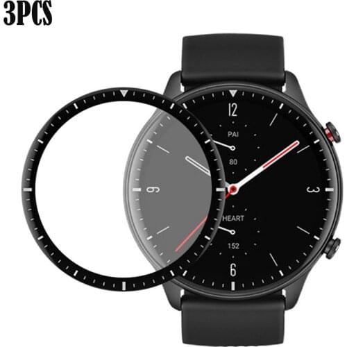 3PCS Smart Watch Tempered Glass Screen Protector For Huami Amazfit GTR 2 Watch Protective Cover Film Case Smart Accessories