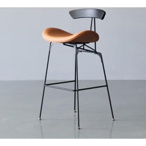 Iron Bar Stool Nordic Industrial Style Ant Bar Chair Modern Minimalist Restaurant High Stools Home Back Bar Chairs