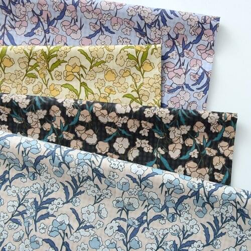 145x50cm 60s Cotton Digital Printing Idyllic Evening Primrose sewing fabric, Handmade Shell Baby Childrens clothing cloth