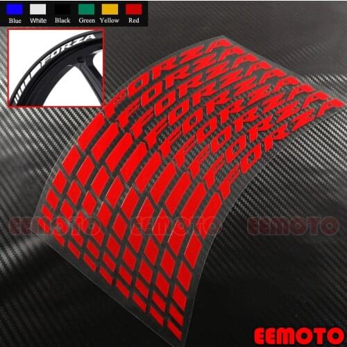 16 X Custom Wheels Rims Tire Decals Reflective Stickers Stripes Waterproof Motorcycle Accessories For FORZA 125 300 350 750
