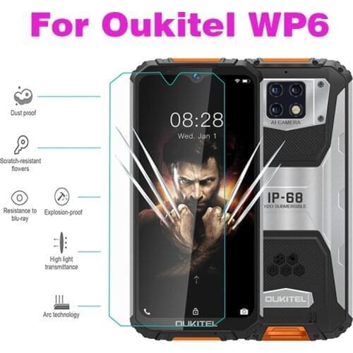 2PCS 2.5D Tempered Glass For oukitel WP6 WP13 High Quality Protective Film Explosion-proof Screen Protector for oukitel WP15