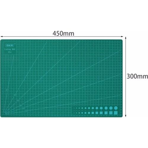 A3 PVC Leather Carving Pad Cutting Mat Grid Lines Craft Card Paper Board Cut Pad Handbook DIY Cutting Double-Sided 45*30CM