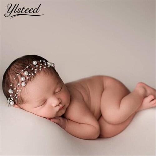Ylsteed Newborn Photography Accessories Baby Pearl Hair Accessories Baby Girl Boy Photo Props Baby Picture