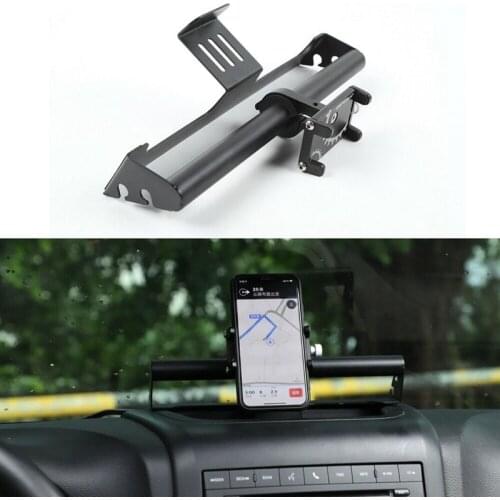 Car Dashboard Mount Cellphone Holder Stainless Steel Phone Bracket for Jeep Wrangler JK JKU 2 Door 4Door 2011-2017