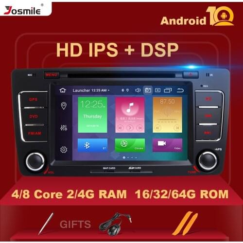 Carplay DSP Android 10 Car DVD Player For Skoda Octavia 2 3 A 5 A5 Yeti 2009 2010 2011 2012 2013 Radio GPS Navigation IPS Wifi
