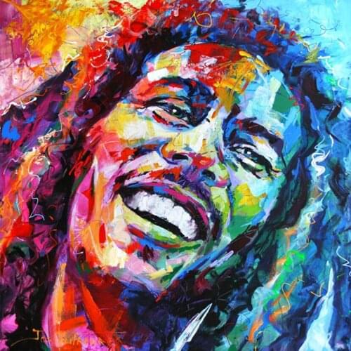 Bob Marley Portrait 5D Diamond Paint Needlework Craftwork Embroidery Icons Full of Diamonds Paint-Stitch Cross-ColorFH626