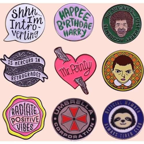 ZF1636 Hot Exquisite Sloth Brooch Jewelry Enamel Pins And Brooches Cartoon Creative Metal Denim Hat Badge For Friends Kids