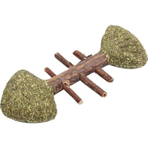 Pet Cat Kitten Matatabi Fish Mouse Shape Ball Teaser Interactive Play Chew Toy