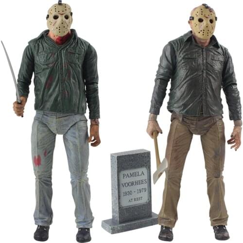18cm NECA Friday the 13th The Final Chapter Jason with Mask Knife Horror Model Figurine PVC Action Figure Collection Toys