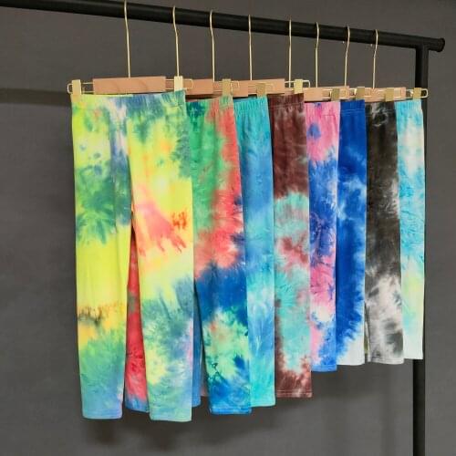 Girls Printed Leggings 2021 Children Girls Slim Pants Kids Summer Personality Girls Tight Leggings Kids Clothing