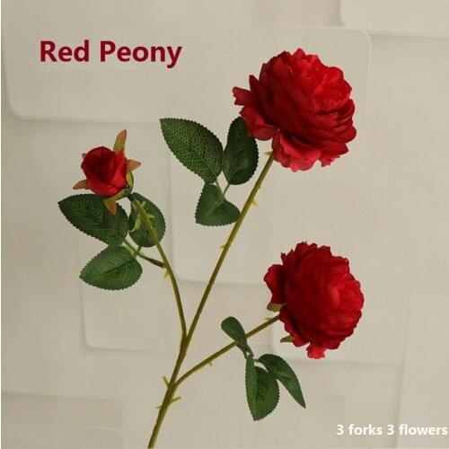 Artificial Flower Silk Cloth Peony Wedding Flower Arrangement Indoor Hotel/Festival/Christmas Decoration Supplies