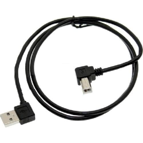 Jimier CY Cable Right Angled USB 2.0 A Male B Angled Male Printer Scanner 90 Degree Cable 1M
