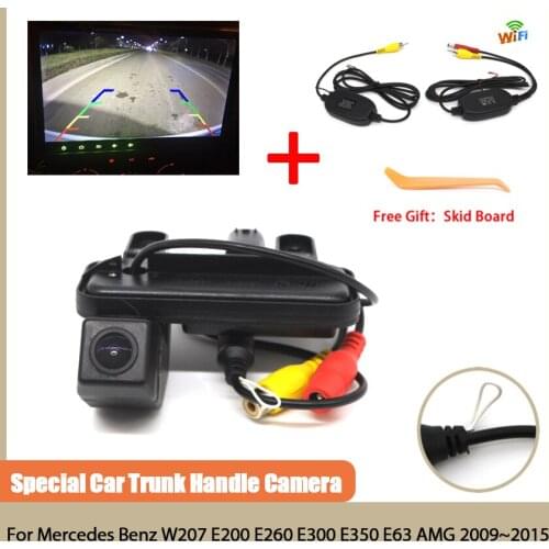 170° HD Night Vision Vehicle Rear View Camera Trunk handle camera For Mercedes Benz W207 E200 E260 E300 E350 E63 AMG 2009~2015