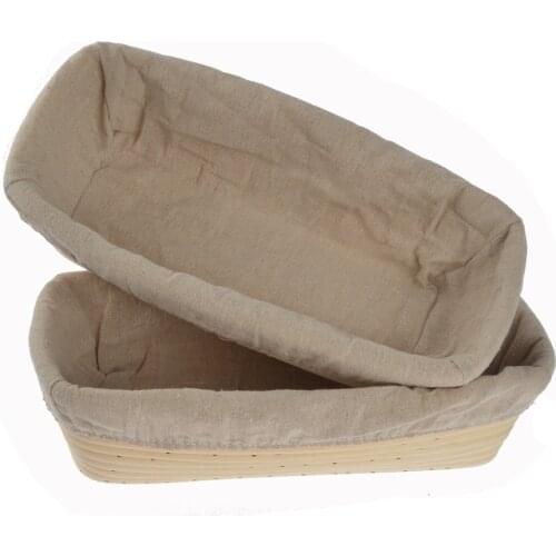 2pcs 12 inch Oblong Bread Proofing Basket Baking Mold Bortforms Bannetons Proofing Basket Bread Mold Baking Tools Bakeware