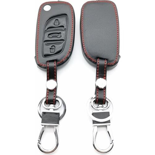 2019 New Styles 100% leather key cover car fob case for Citroen C2 C3 C4 C6 C8 coupe remote flip key case car-style