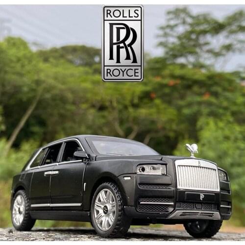 1:32 Scale Rolls Royce Cullinan Diecast Car Metal Model Sound And Light Pull Back SUV 7 Doors Can Be Opened For Kids Gifts Toys