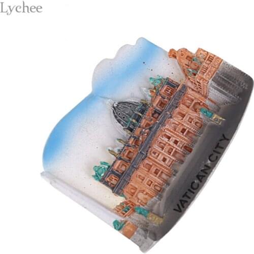 Lychee Vatican Fridge Magnet Magnetic Scenic Pattern Refrigerator Stickers Home Decoration Supplies