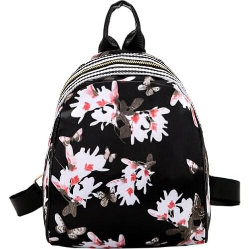 8PCS / LOT Fashion Women Printing Backpacks Teenager Girls Travel Backpack Mini Vintage School Bag Rucksack Female Backpacks
