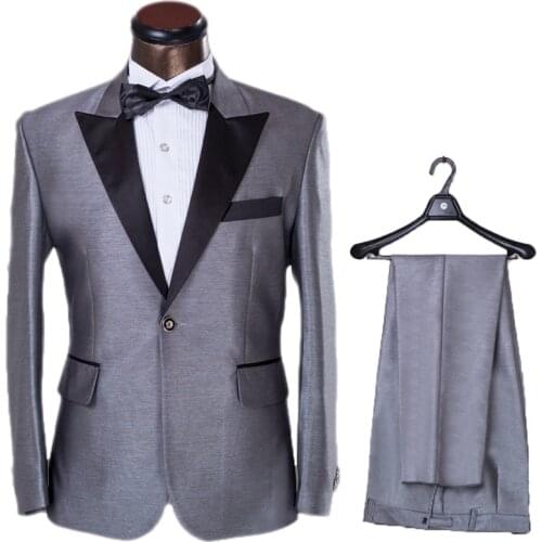 Men Suits Blazer With Pants Slim Fit Formal Suit One Button Suits for Wedding Tuxedo Stage Costumes for Singers