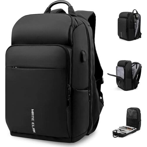 Mens Backpacks 15.6 Inch Laptop Large Capacity Business USB Charging Bag with Wet Separation Bag Travel Mochila Shoulder Pack