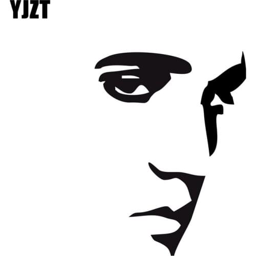 YJZT 11.1CM*15CM Elvis Presley Face Vinyl Decal Car Sticker Black/Silver C3-0038