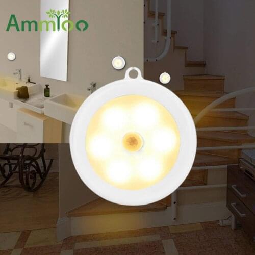 6 LED Infrared PIR Motion Sensor Night Light Wireless Detector Wall Lamp Magnet Screw Suspension Tape New Install Cabinets Light