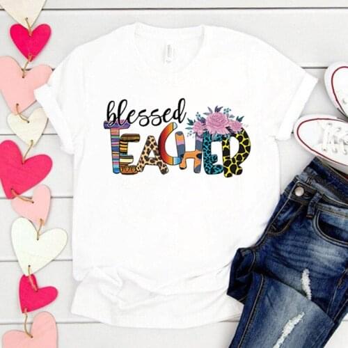 2021 New Arrival Womens T-shirt Cartoon Print T Shirt Pattern O-neck T-shirt Summer T-shirt Loose Women Short-sleeved