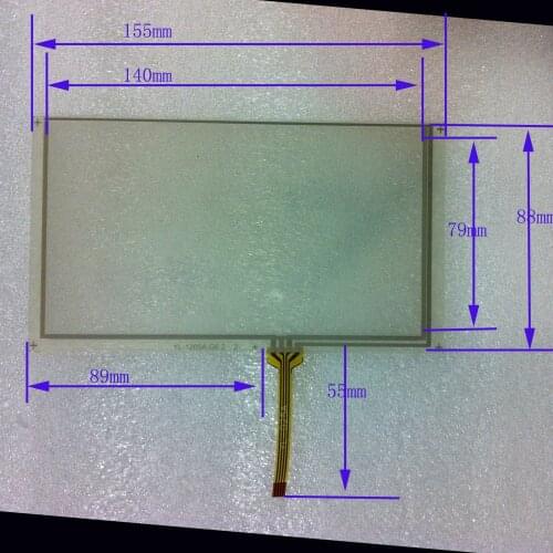 Wholesale 6.2-inch four-wire 155*88 touch handwriting screen compatible for Clarion Eroade car DVD navigation touch screen
