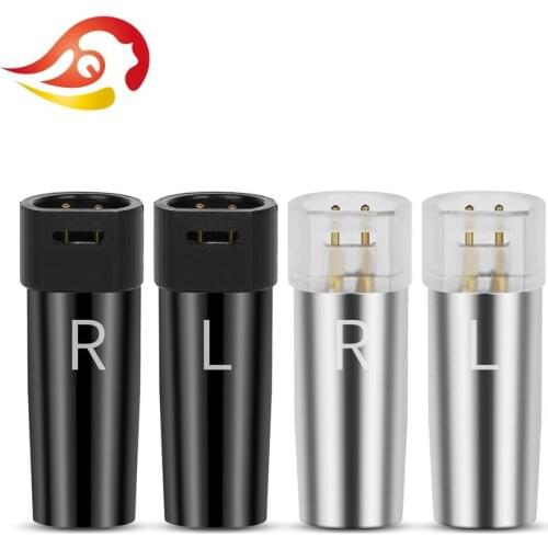 QYFANG Gold Plated Plug Earphone Pin Audio Jack Aluminum Alloy Shell Metal Adapter Wire Connector For IE8 IE80 IE8I Headphone