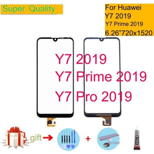 Replacement 6.26" For Huawei Y7 2019 Touch Screen Touch Panel Sensor Digitizer Y7 Pro 2019 Front Glass Outer Y7 Prime 2019