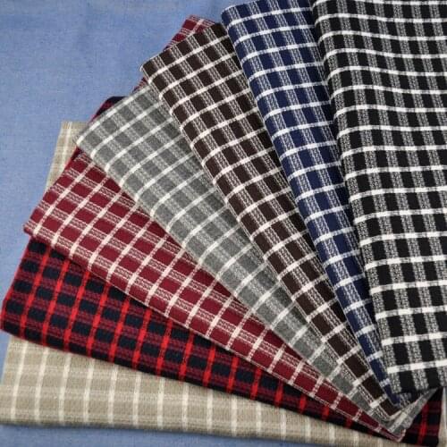 140x50cm 7 colores Lattice Grid Cotton and linen blended Fabric Pure Cloth Spring and Autumn New Style Clothing Sewing Fabric