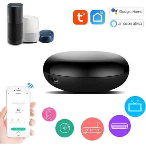 Smart Wireless WiFi-IR Remote Controller Tuya/Smart Life APP Remote Control Air Conditioner TV Work With Alexa Google Home