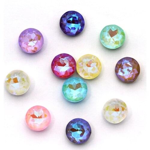 XIAOPU 20pcs Gemstone Flower Shiny MI Crystal Loose Rhinestones K9 Glass Strass Crystal Small Beads Glue on Clothes Nail Arts