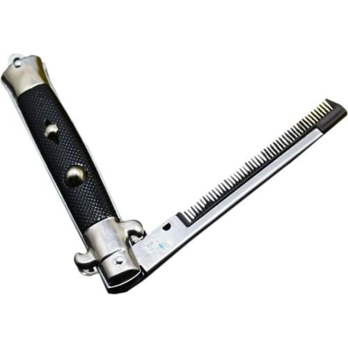 1Pcs Foldable Combs Hair Trimmer Comb Brush Accessories Butterfly Men Women Pocket Knife Shape Comb