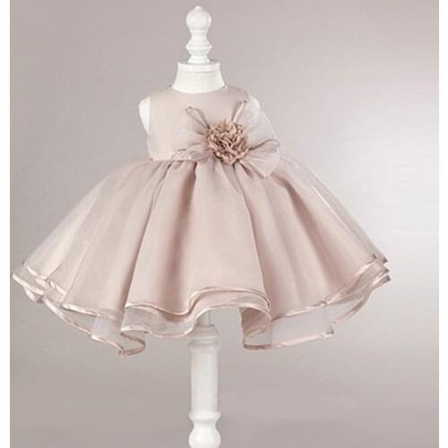 2017 Summer Girls Clothes Toddler Baby Kids Princess Party Dresses Girls Big flower Christmas Dress Children Clothing 2-12y