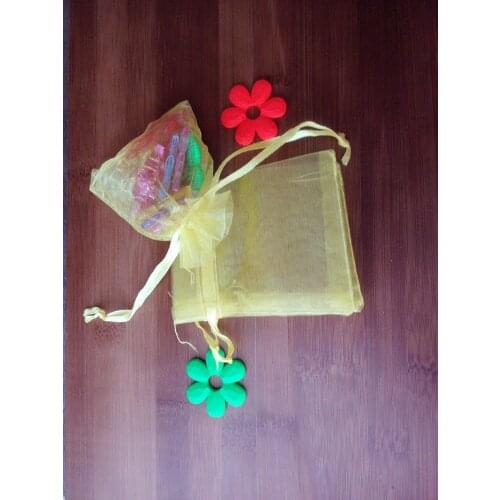 300pcs yellow organza gift bags 20x30cm party bags for women event wed Drawstring bag Jewelry Display Bag Pouch diy accessories