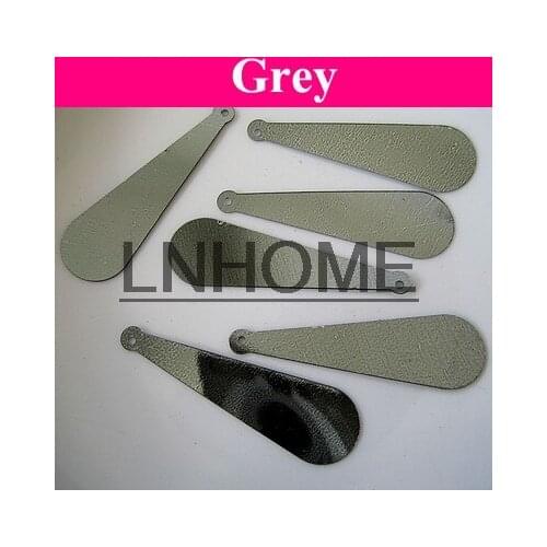 400pcs/lot 10*35mm Long Bat Sequins PVC Flat With Side Hole Oval Drops Belly Dance Costume Evening Dress Accessories Grey