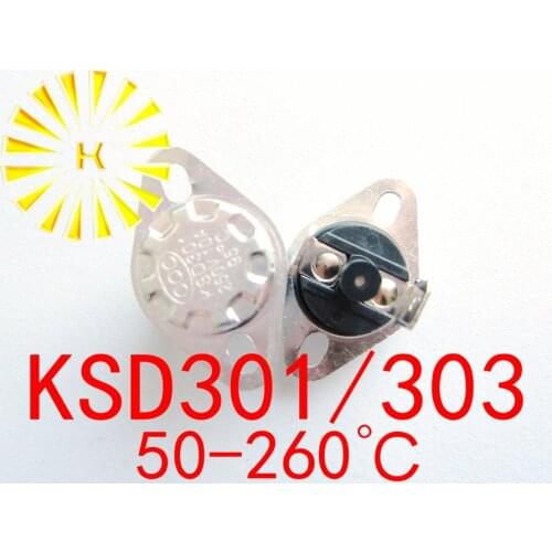 5PCS x KSD303 50-260 degree Manual Reset 10A 250V KSD301 Normally Closed Temperature Switch Thermostat